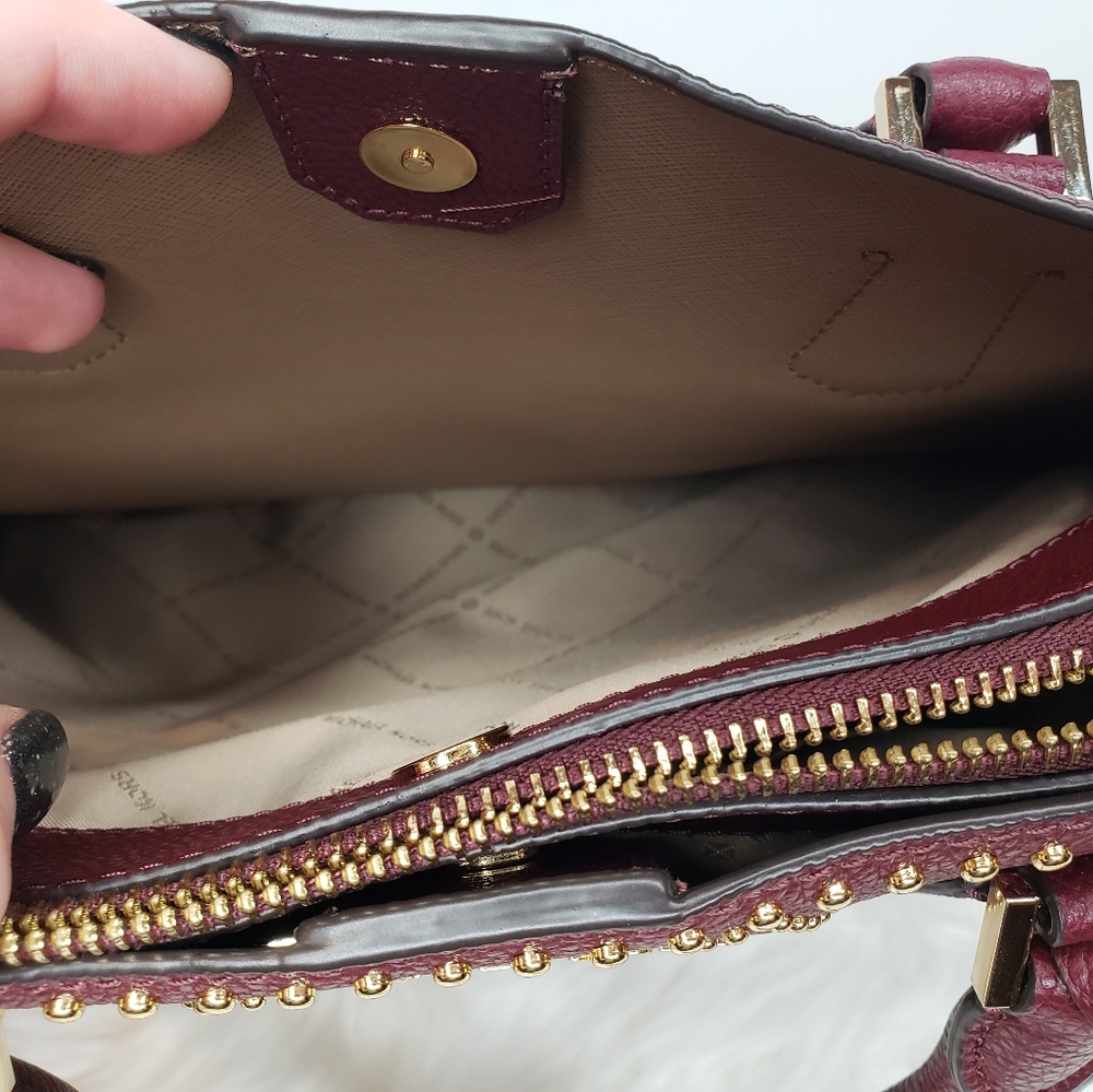 Rare MICHAEL KORS Adele Large Dome Satchel Purse - Picture 6 of 9